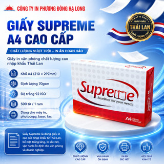 Giấy SUPREME A4 - Giấy In Văn Phòng - Giấy Photo