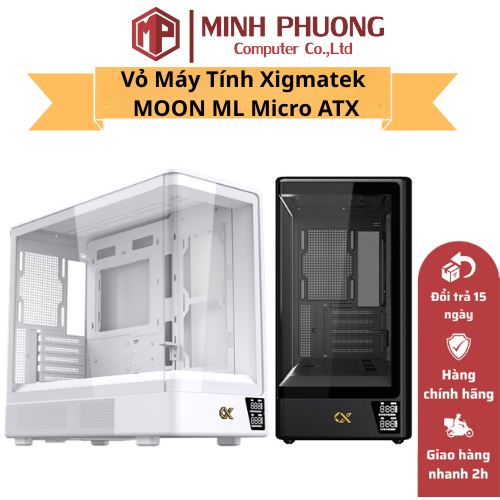 CASE XIGMATEK MOON ML DGT – VỎ CASE GAMING KÍNH CƯỜNG LỰC AIRFLOW CỰC ĐỈNH