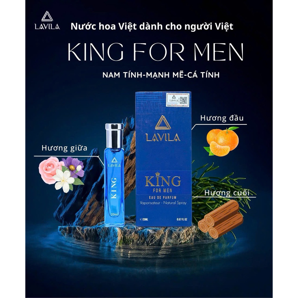 Nước Hoa LAVILA King For Men – Eau De Parfum 20ml