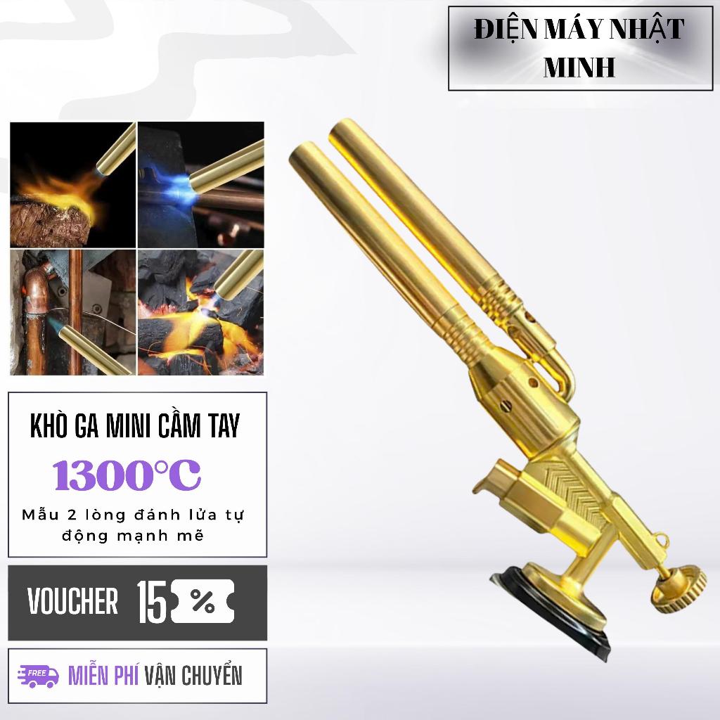 Khò Gas 2 Nòng Bằng Đồng Thau Đánh Lửa Tự Động, Khò Ga Chuyên Hàn Xì Nắn Ống Nước Sử Dụng Dễ Dàng