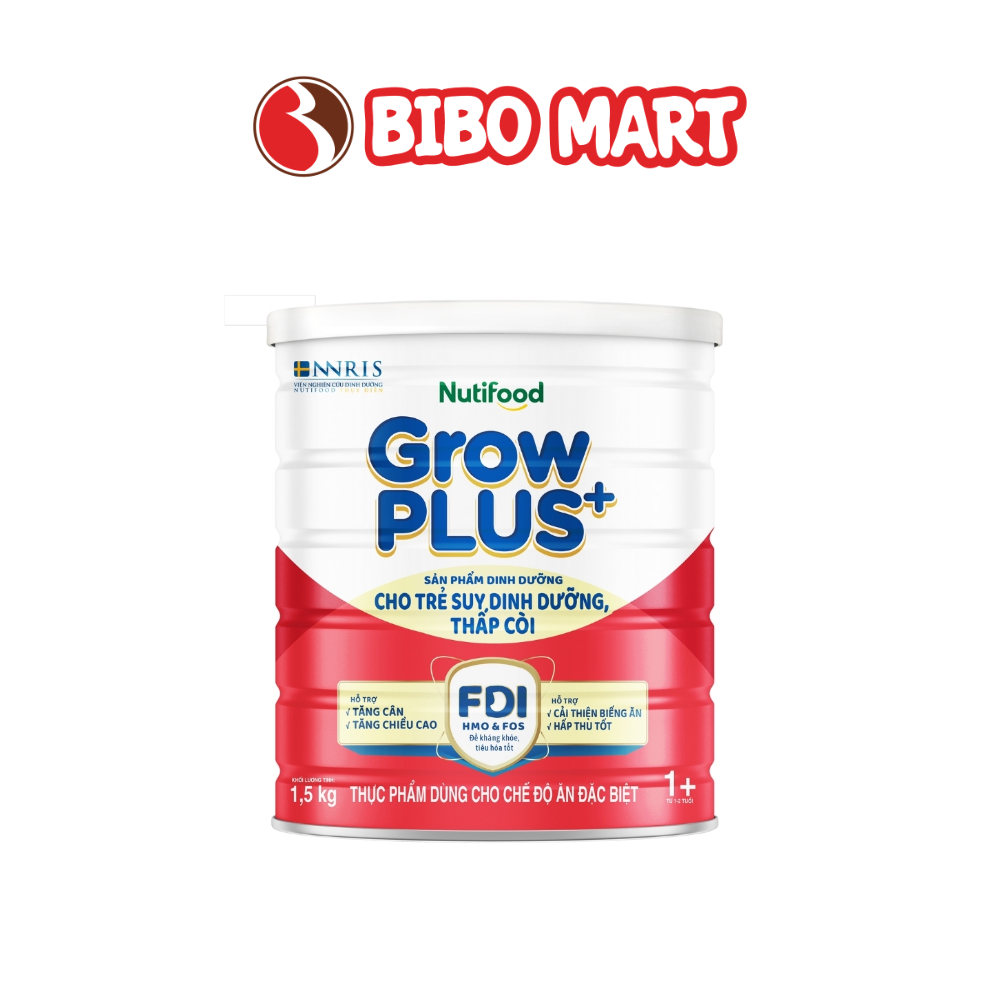 [LIVE] Sữa GrowPLUS+ Đỏ 850g 1.5kg Hỗ Trợ Tăng Cân Chiều Cao Cho Bé 1-2 Tuổi - Bibo Mart