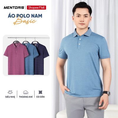 Áo Polo Nam MENTORIS Vải Coolmax Premium, Siêu Co Giãn, Nhanh Khô, Form Vừa Người, Thoải Mái MCPS24S013