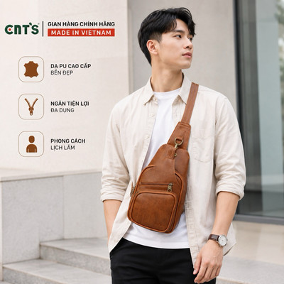 Túi đeo chéo da nam thời trang đa năng CNT MQ29