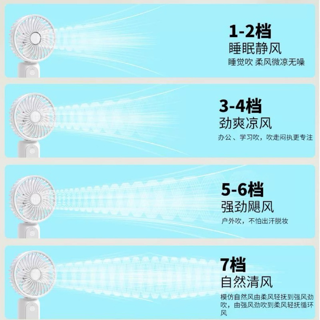Quạt M2 siêu mạnh khủng khiếp , dung lượng pin 4000mah , động cơ phản lực, gập để bàn tiện lợi | BigBuy360 - bigbuy360.vn