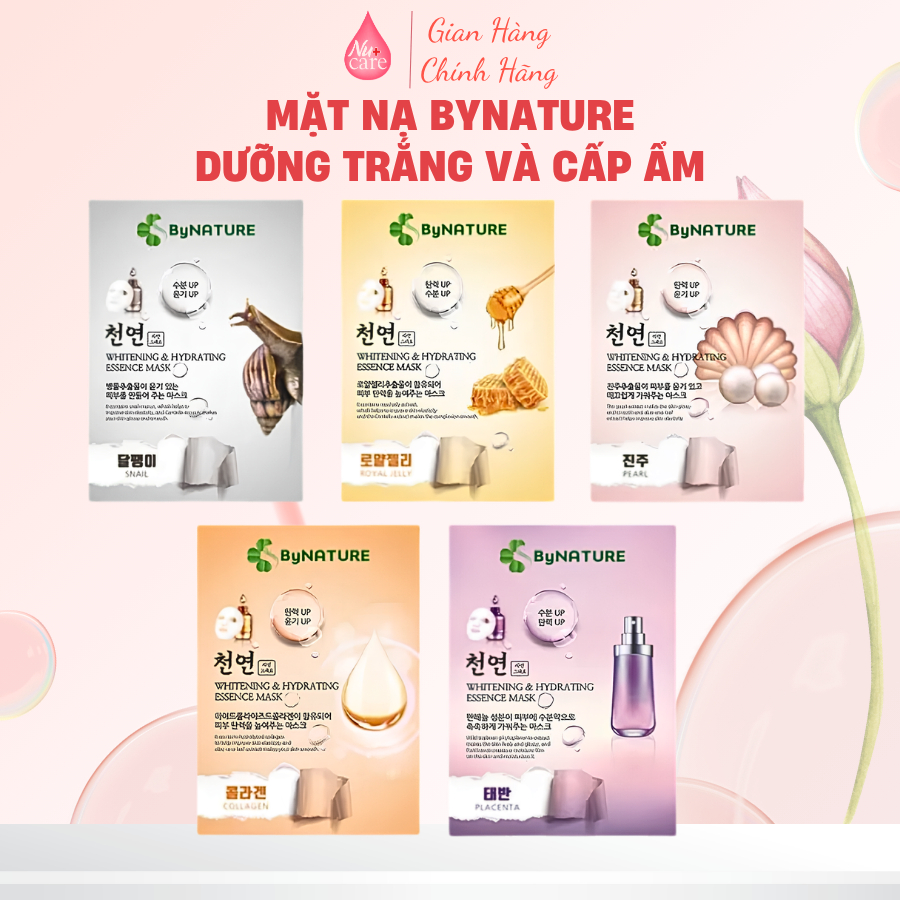Mặt Nạ Dưỡng Trắng Cấp Ẩm ByNature, Dưỡng Da Căng Bóng Khoẻ Mạnh - Hộp 10c