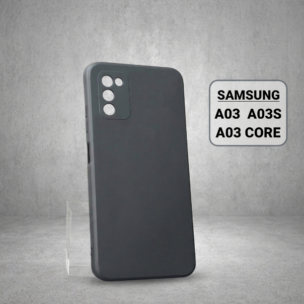 Ốp lưng Samsung A03, A03s, A03 Core trơn màu đen | Ốp điện thoại SS galaxy dẻo bảo vệ camera đt sámu
