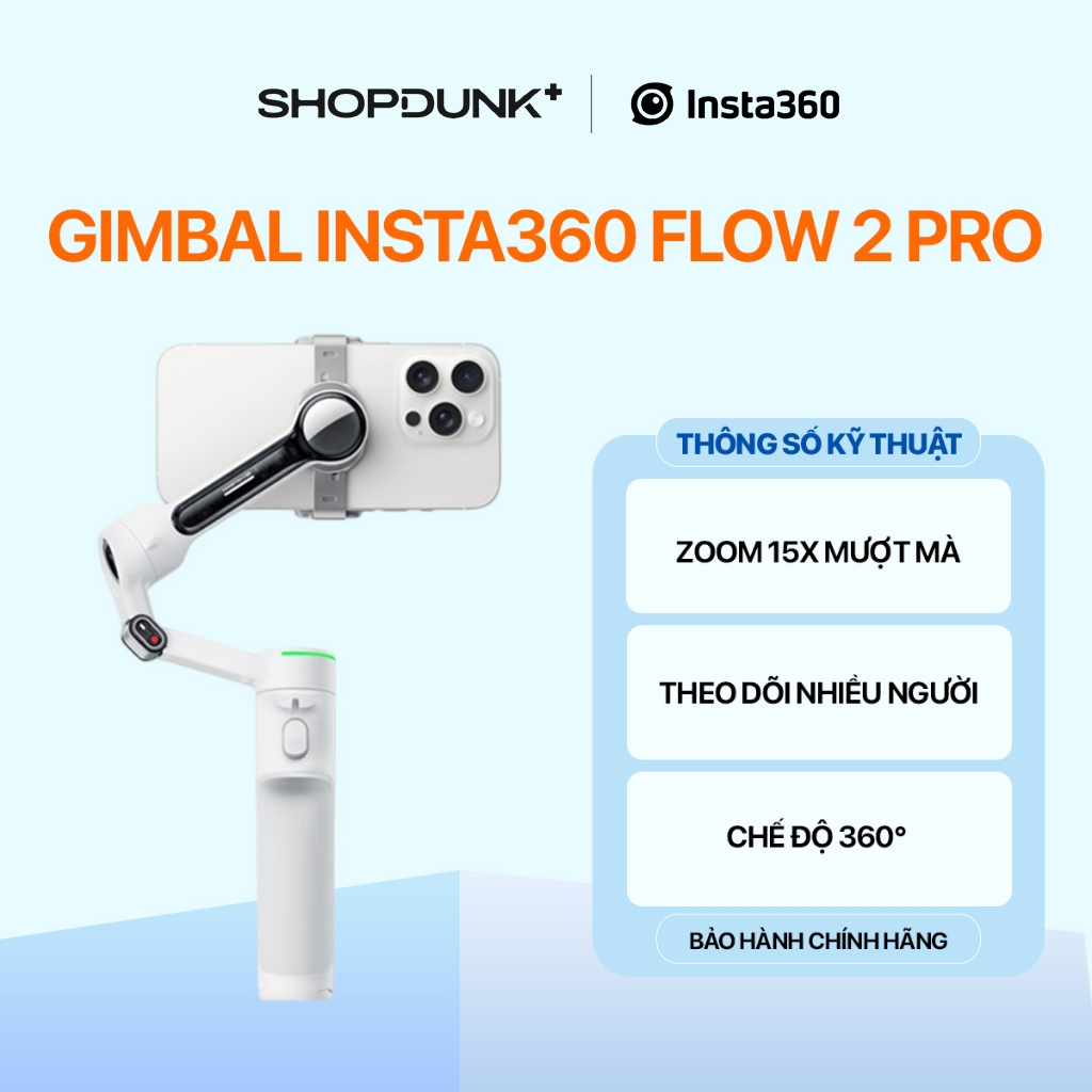 Gimbal Chống Rung Điện Thoại Insta360 Flow 2 Pro Chính Hãng