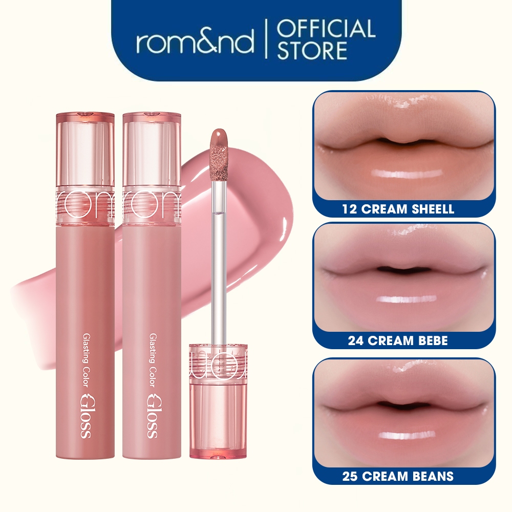 [Rom&nd] [CREAM NUDE] Son tint bóng căng mọng Romand Glasting Color Gloss 4g | BigBuy360 - bigbuy360.vn