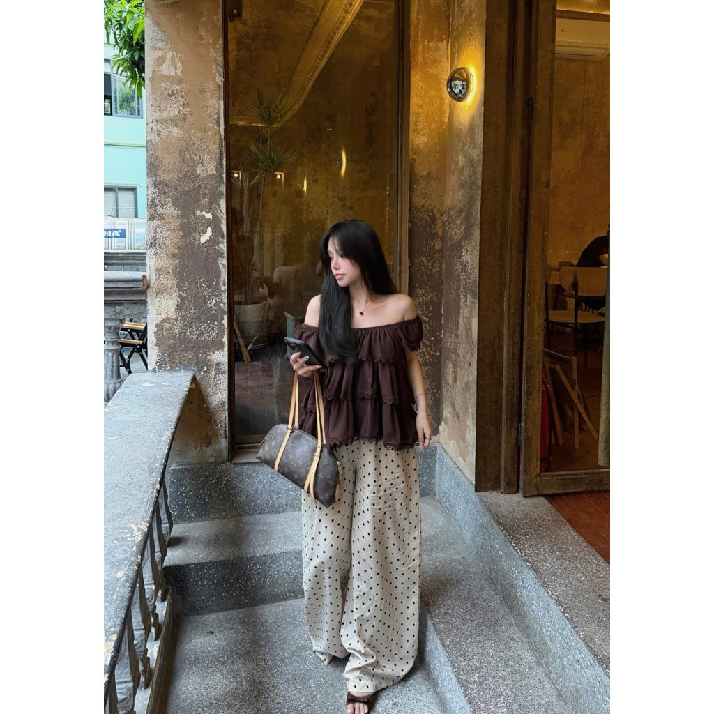 [Hàng Chuẩn QC] Áo Babydoll Voan Bèo Tầng Cánh Tiên Viền Ren Form Xòe Basic Mềm Mát | BigBuy360 - bigbuy360.vn