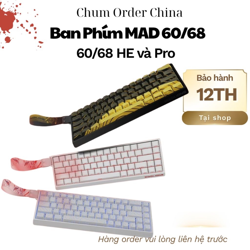 [ Outside sale ] Bàn phím chơi game MAD60 HE - MAD68 HE - MAD60 Pro - MAD68 Pro 8000hz 0.02ms new bả