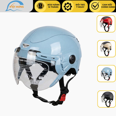 Mũ bảo hiểm nửa đầu kính chống lóa dành cho người đầu nhỏ 54-57cm - CHÍNH HÃNG - Bảo hành 12 tháng - BKtec BK10K