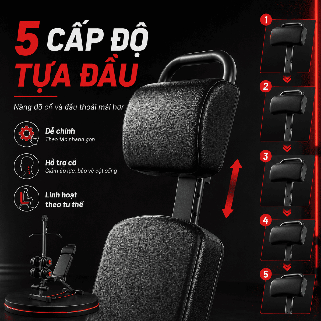 Ghế tập tạ, ghế tập đẩy tạ, dụng cụ hỗ trợ gập bụng, thiết bị thể dục, sử dụng tại nhà, ghế đa năng | BigBuy360 - bigbuy360.vn