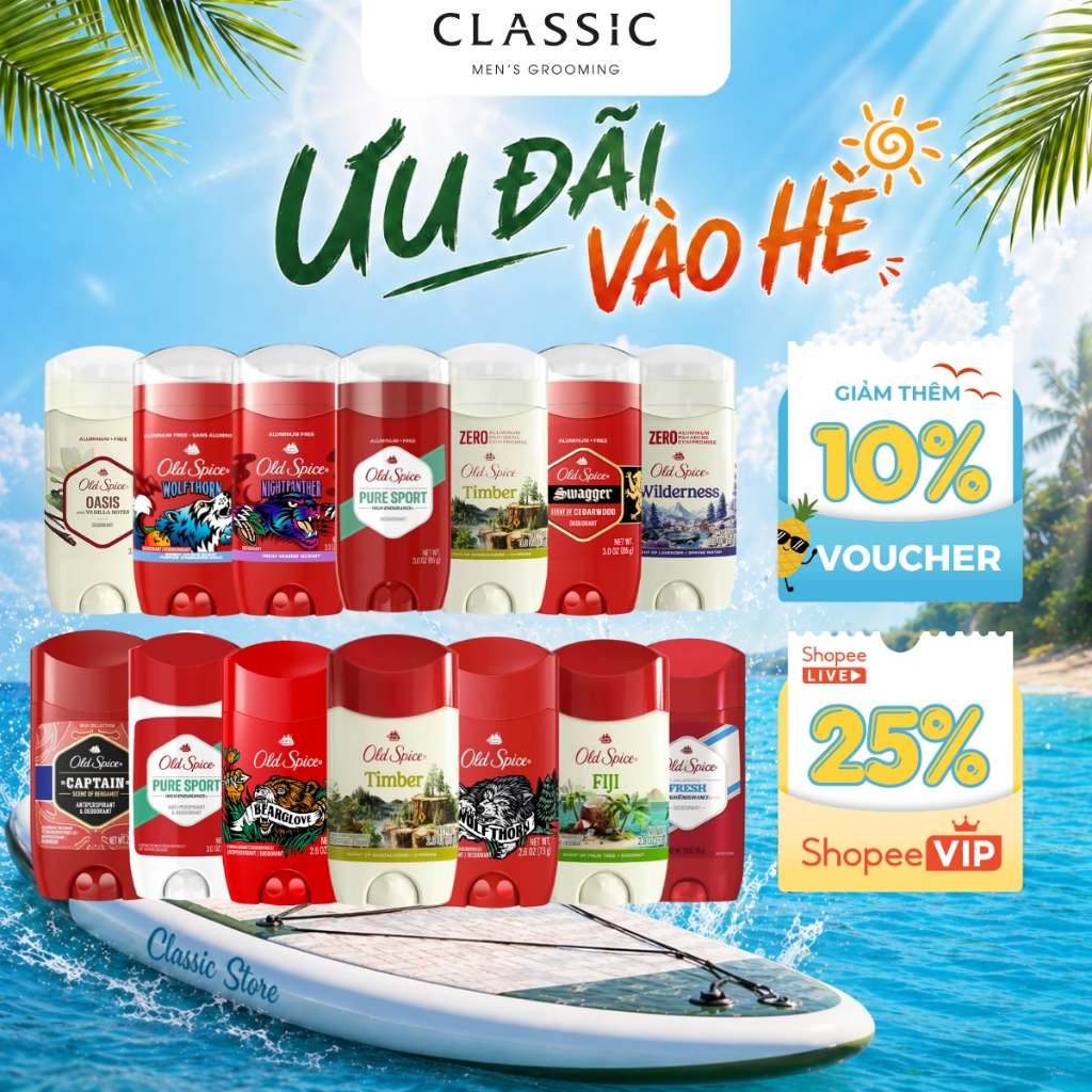 Lăn khử mùi Old Spice Chính hãng Mỹ