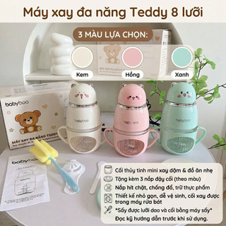 (TẶNG YẾM ĂN DẶM SILICON) Máy xay 8 lưỡi BabyBoo, máy xay ăn dăm cho bé