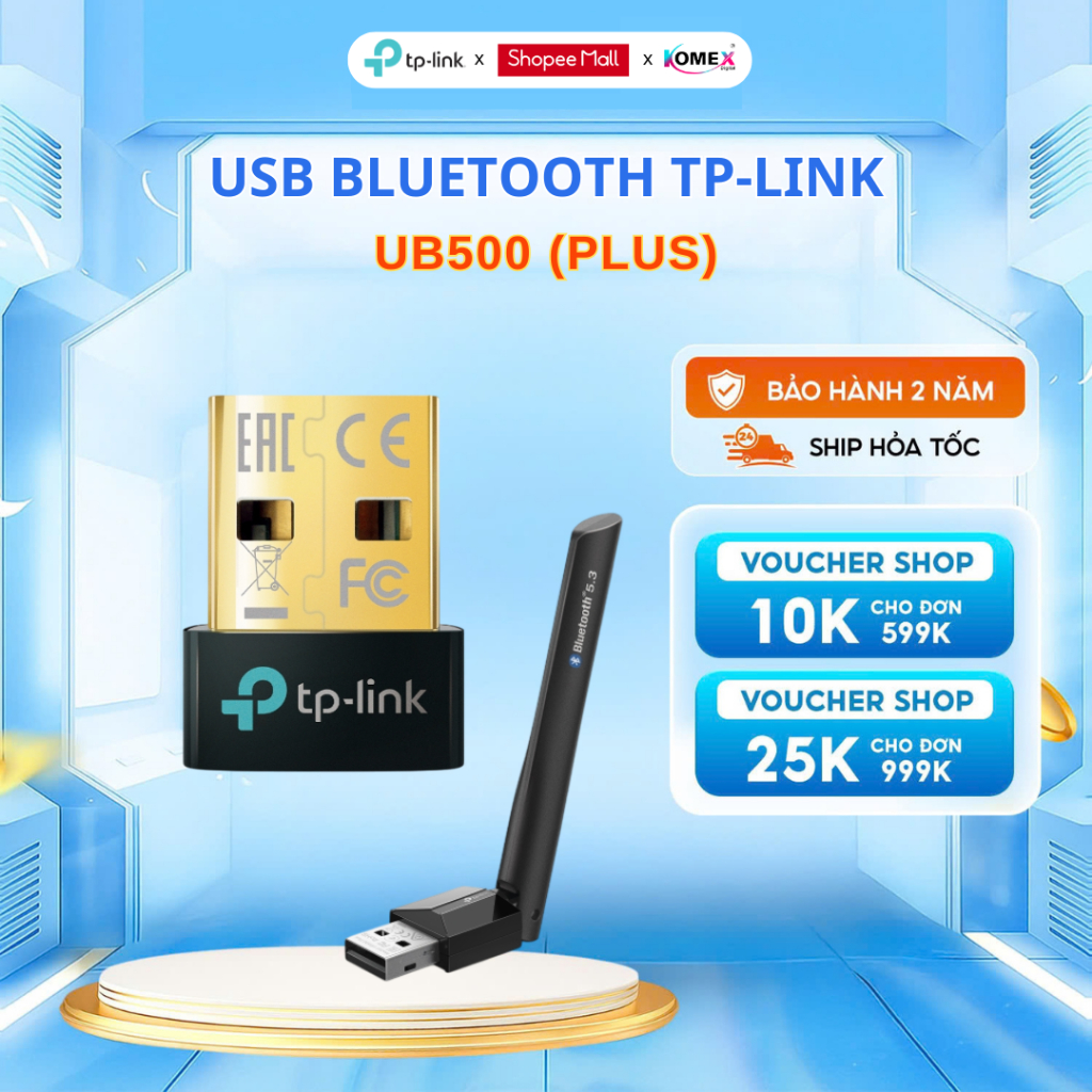 USB Bluetooth TP-Link UB500, UB500 Plus, Bluetooth 5.4 Cho Laptop, PC Chính Hãng Bảo Hành 2 Năm
