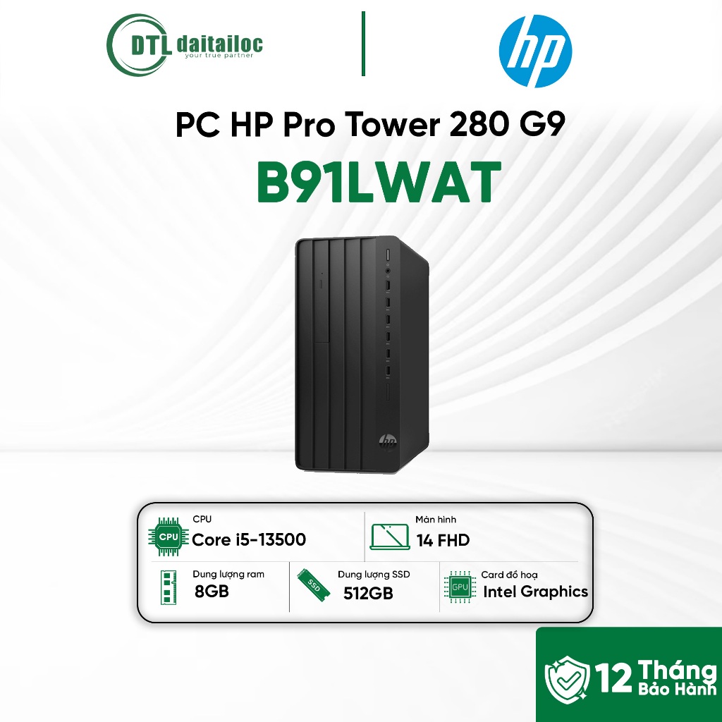 PC HP Pro Tower 280 G9 B91LWAT Core i5-13500 8GB 512GB SSD | Chính hãng | Bảo hành 12 tháng