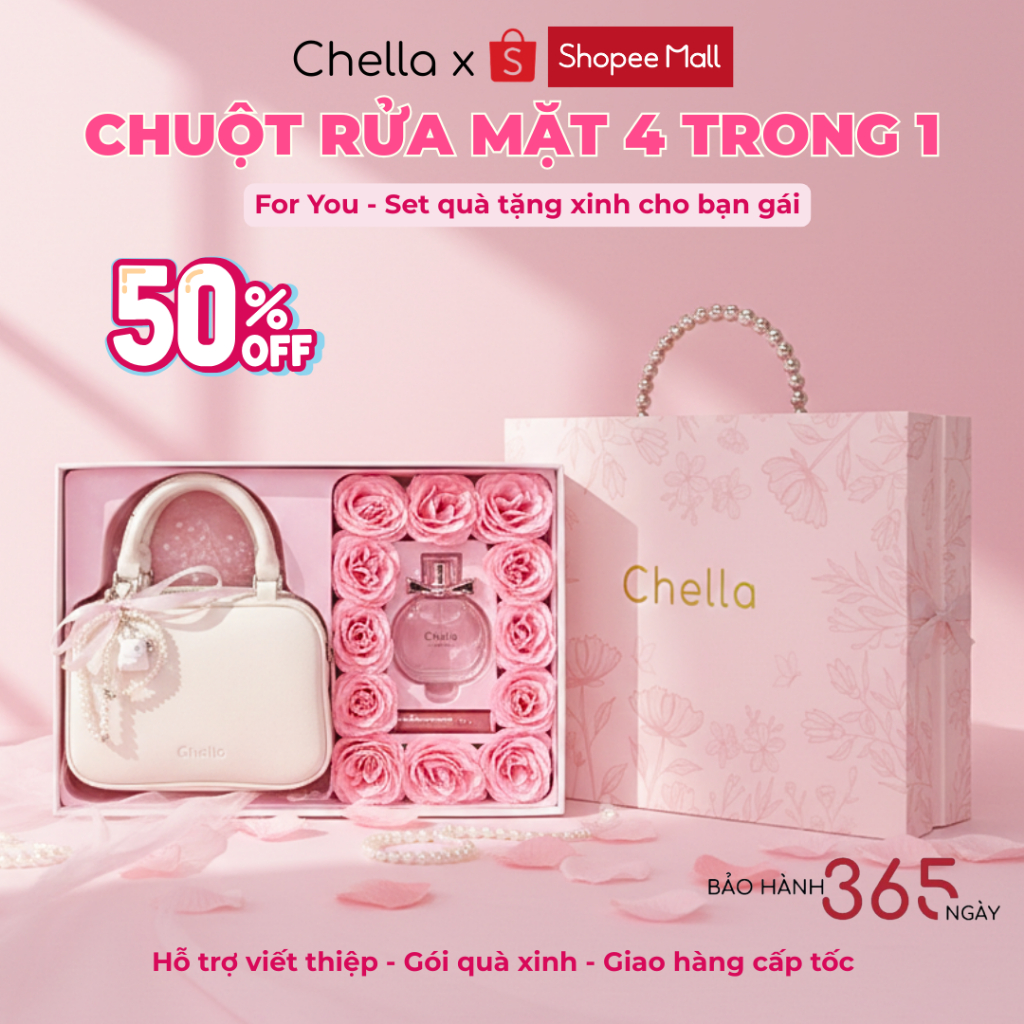 Bộ Quà Tặng Túi Xách CHELLA "For You" 2026- Quà tặng cho phái nữ - Quà tặng kĩ niệm tình yêu - Quà s