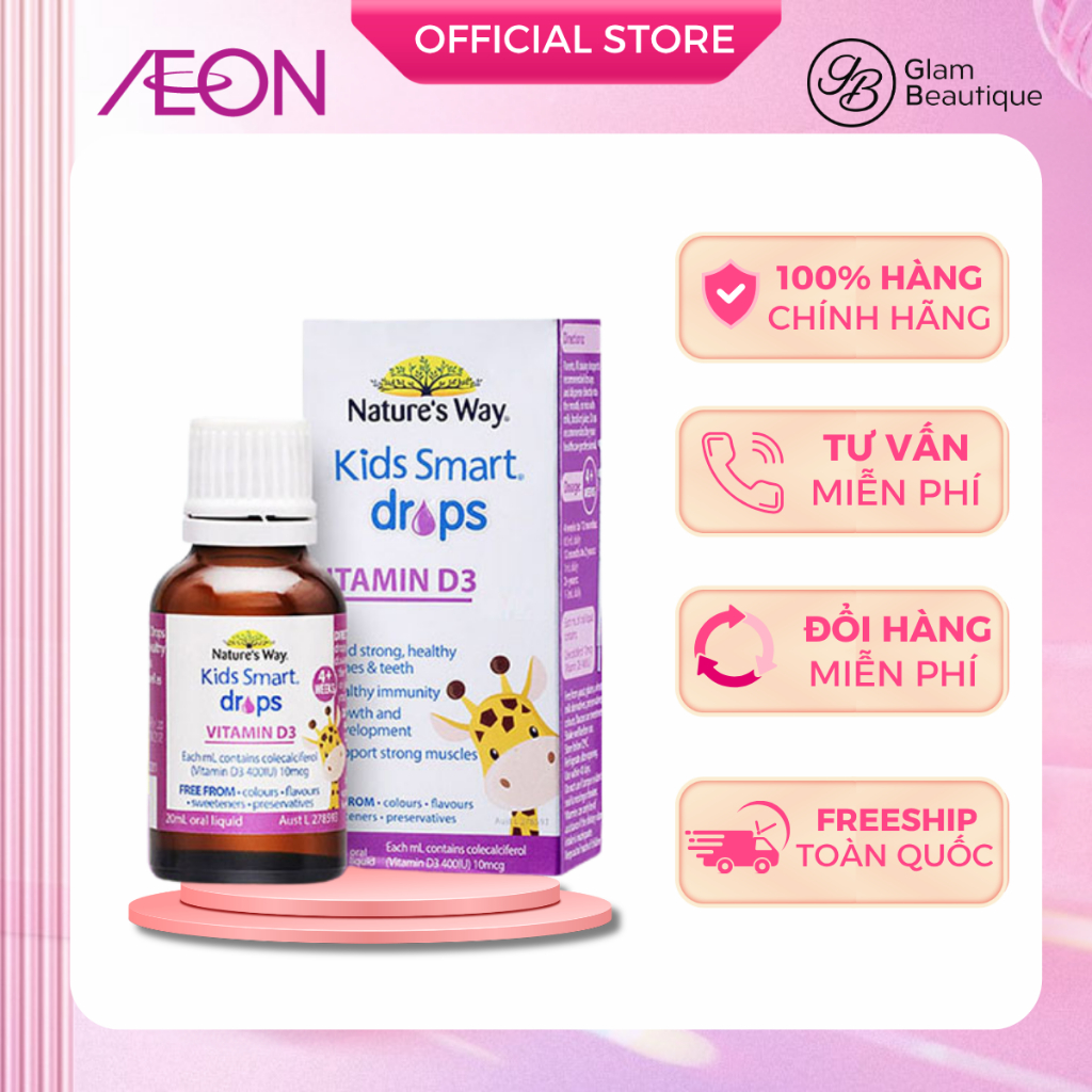 Thực phẩm bảo vệ sức khỏe Nature's Way Kids Smart Infant Drops VD3 10ml - Glam Beautique