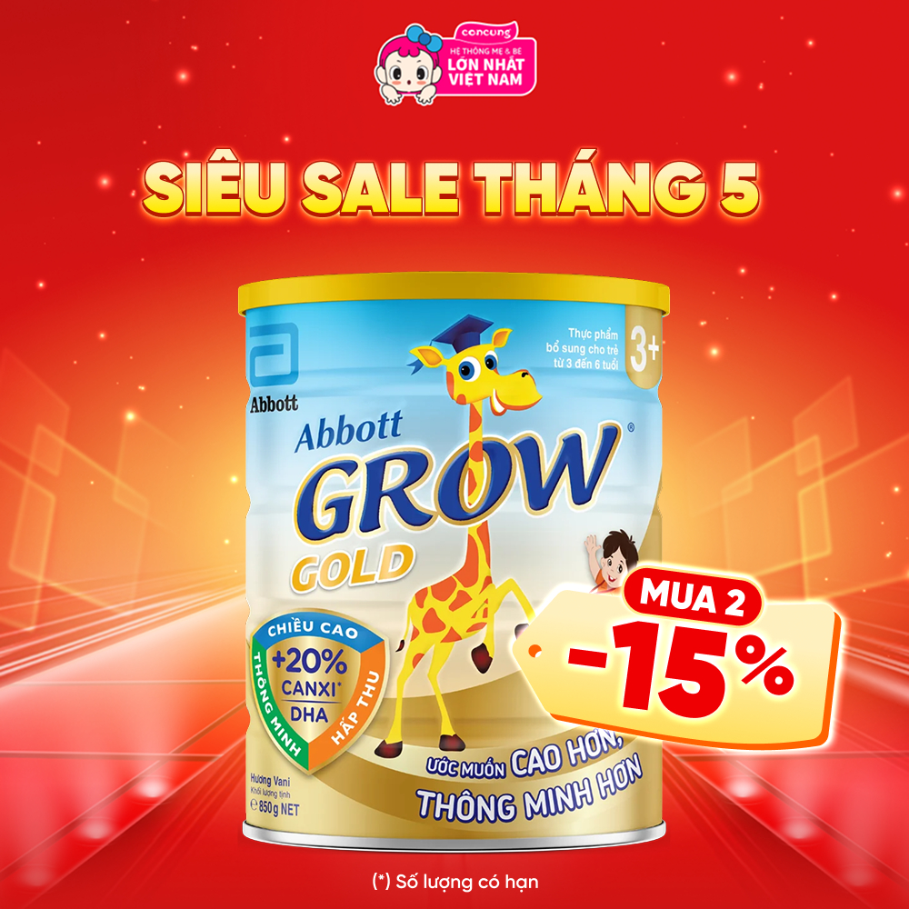 Abbott Grow Gold 3+ Hương Vani 850g - Con Cưng
