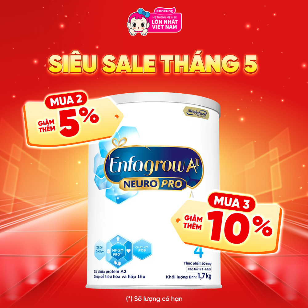 Sữa Enfagrow A2 Neuro Pro số 4 1.7 kg (3 - 6 tuổi)