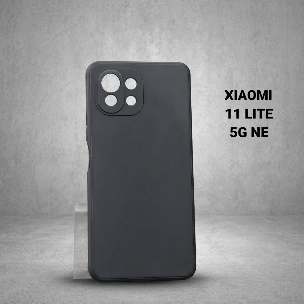 Ốp lưng Xiaomi 11 lite 5G NE  trơn màu đen | Ốp điện thoại Xiaomi dẻo bảo vệ camera đt toàn diện