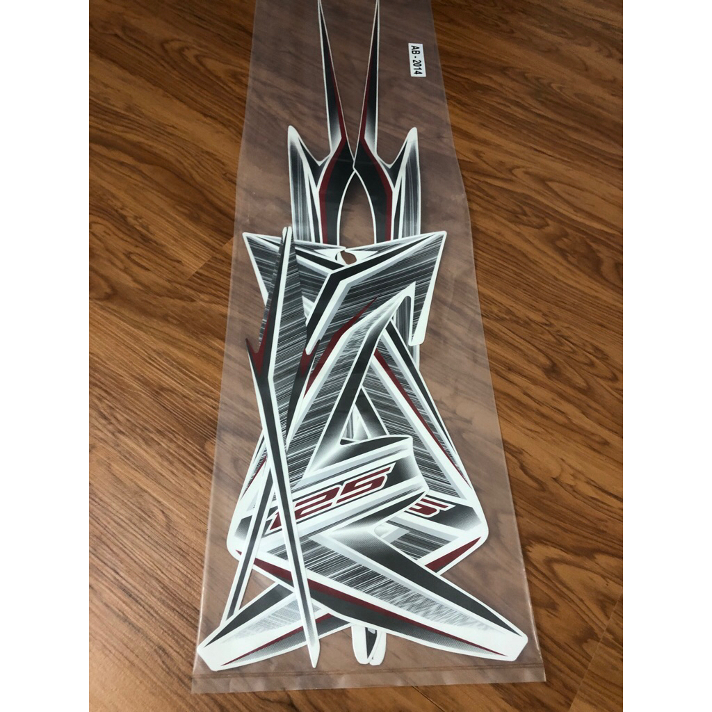 Tem dán 3 lớp xe AB Air blade ( đời 2013-2014) màu trắng - tem zin theo xe chính hãng của Honda