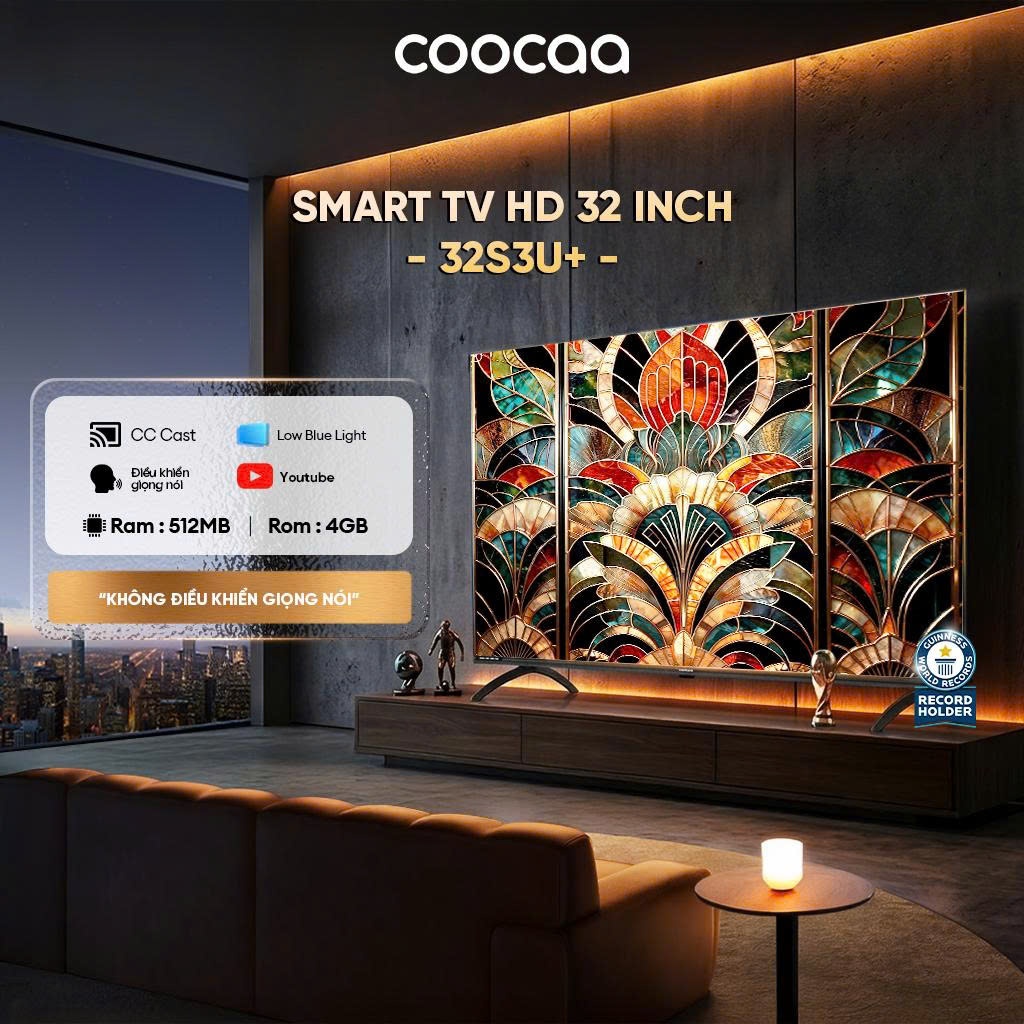 SMART TV 4K COOCAA 50 inch viền mỏng- Youtube - Model 50S3U-Pro