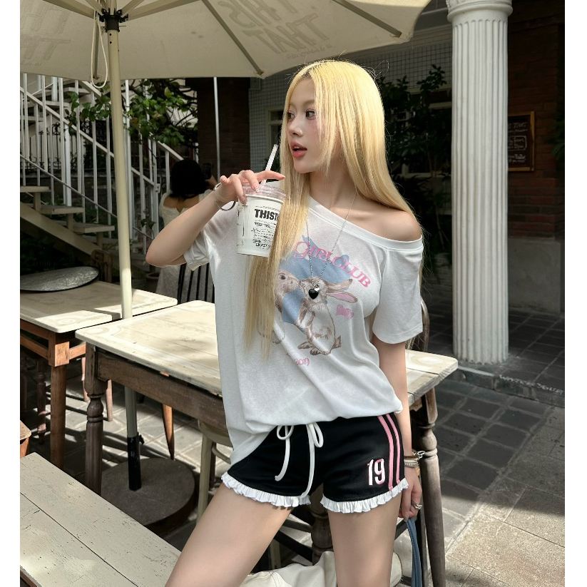 Quần short nữ MONÁ ôm dáng hoạ tiết chấm bi dây rút eo - POPPIE SHORTS | BigBuy360 - bigbuy360.vn