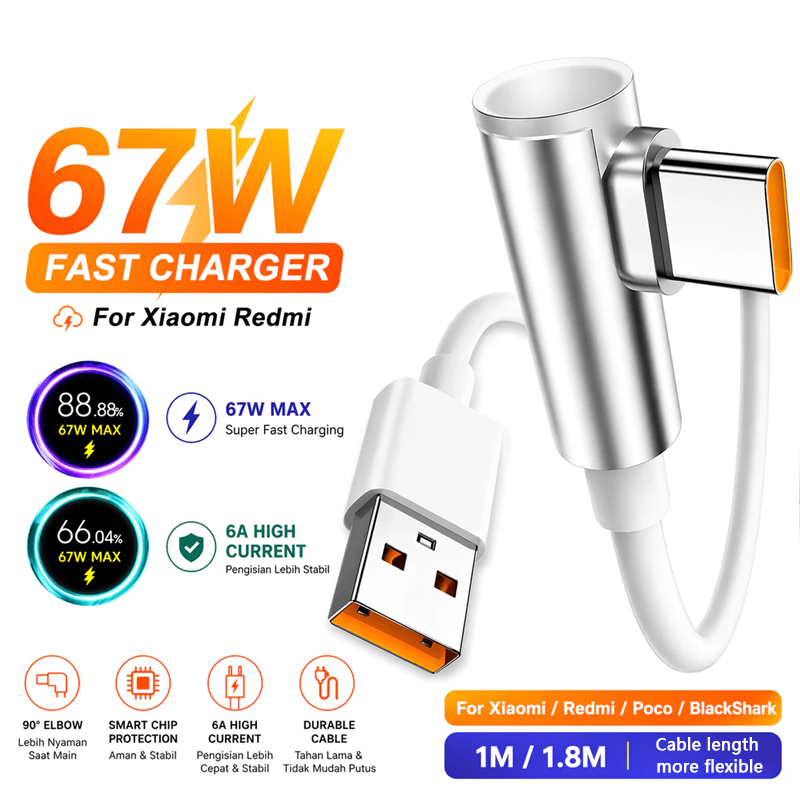 Bộ sạc siêu nhanh 67W Turbo Charge Super Fast charger adapter dành cho Xiaomi Redmi Note 13 Pro+ 12 
