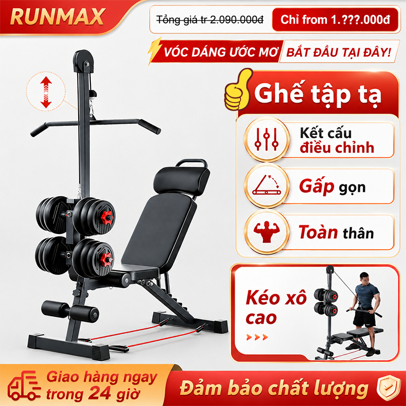 Ghế tập tạ, ghế tập đẩy tạ, dụng cụ hỗ trợ gập bụng, thiết bị thể dục, sử dụng tại nhà, ghế đa năng | BigBuy360 - bigbuy360.vn