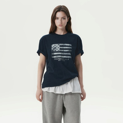 Áo Thun WHO.A.U American Flag Printing T-shirt_WHRPG2407U