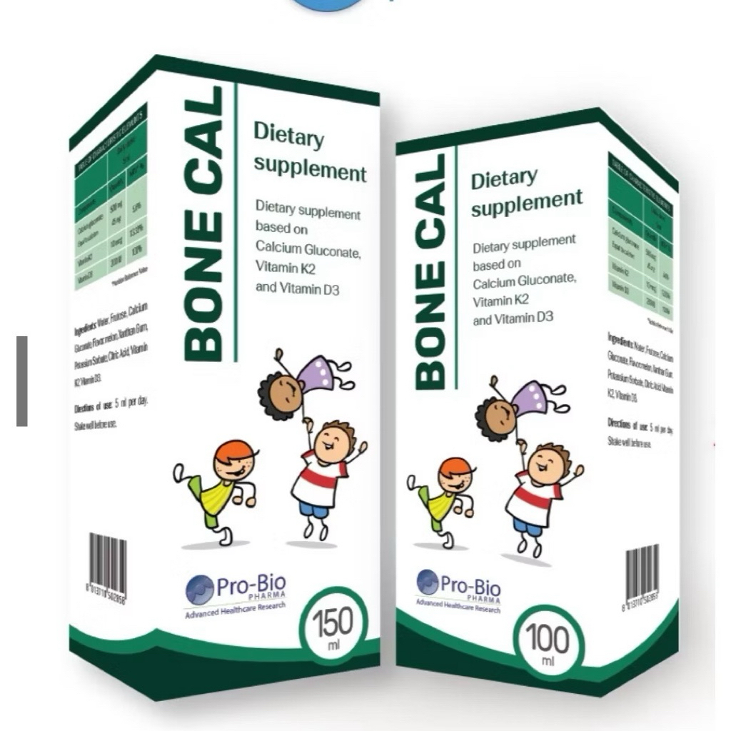 Bone Cal (150 ml ) Canxi Hữu Cơ Cho Bé,Bổ Sung Canxi Vitamin D3-k2 Giúp Phát Triển Chiều Cao Tốt
