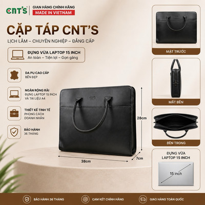 Cặp xách công sở CNT đựng laptop sang trọng HQ25
