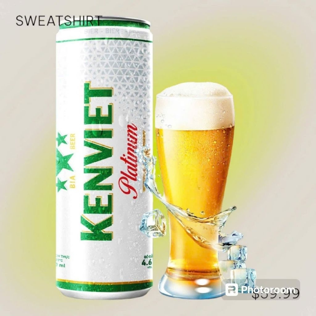 Bia ken việt 4.5% lon cao(thùng 24lon 320ml) hương vi thơm ngon đậm đà từ hoa bia lúa mạch lên men t