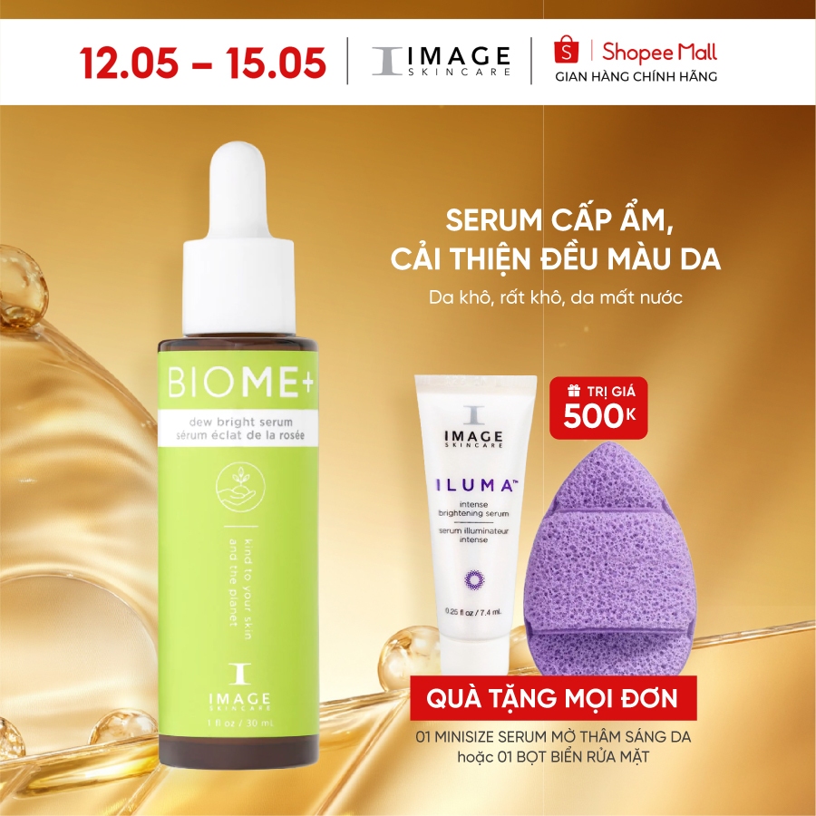Serum Image Skincare  cấp ẩm, cải thiện đều màu da IMAGE BIOME+ Dew Bright Serum 30ml