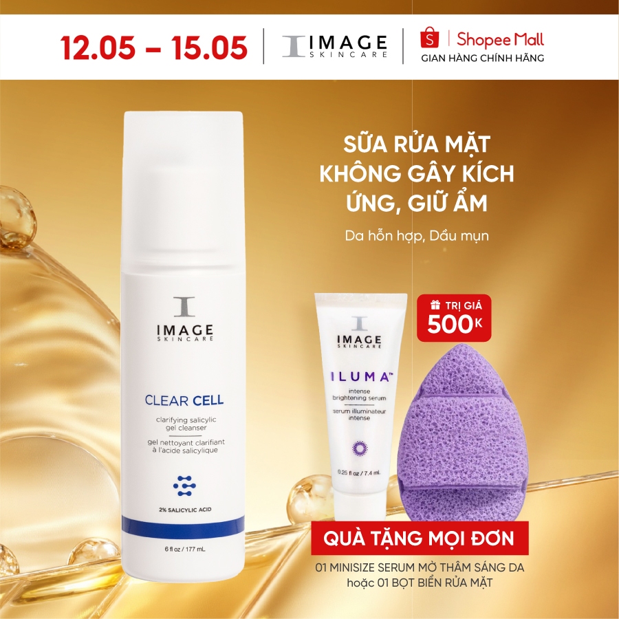 Sữa rửa mặt da nhờn se khít chân lông Image Clear Cell Salicylic Gel Cleanser 177ml