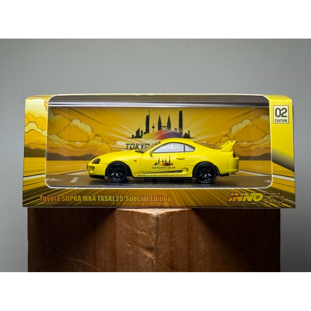 Xe mô hình tỷ lệ 1/64 mô phỏng ô tô Inno64 Tokyo Auto Salon 2025 Toyota Supra MK4 (đã qua sử dụng ) 