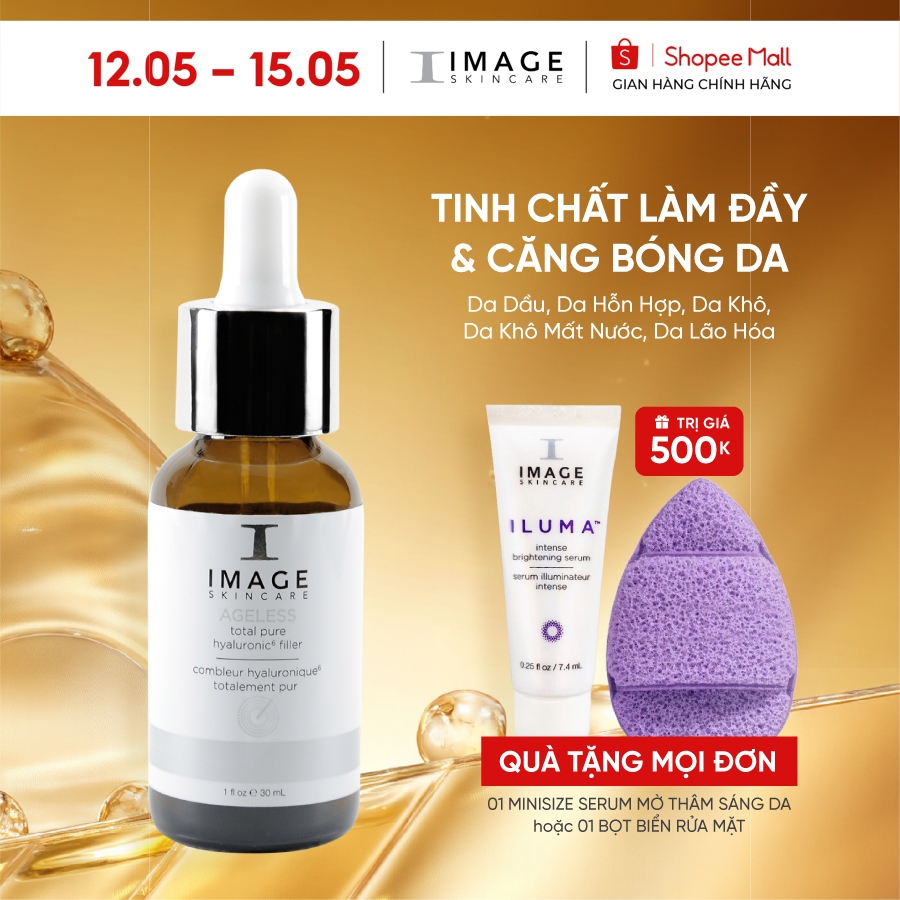 Serum HA IMAGE Skincare cấp nước & dưỡng ẩm cho da AGELESS Total Pure Hyaluronic 6 Filler 30ml