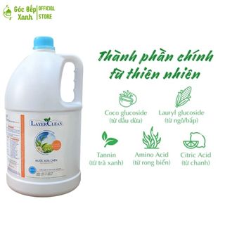 Nước rửa chén bát hữu cơ Layer Clean hương quế 5l, Góc Bếp Xanh - LayerClean