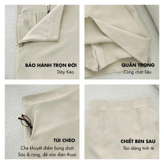 [ BEST SELLER ] Tổng hợp chân váy chữ A ngắn nữ 40cm có quần bảo hộ trong Maxy Workshop