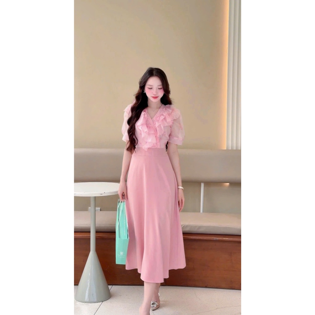 ADELINE HOUSE -  VÁY HỒNG BÈO NHÚN TIỂU THƯ NGỌT NGÀO - TK197.2
