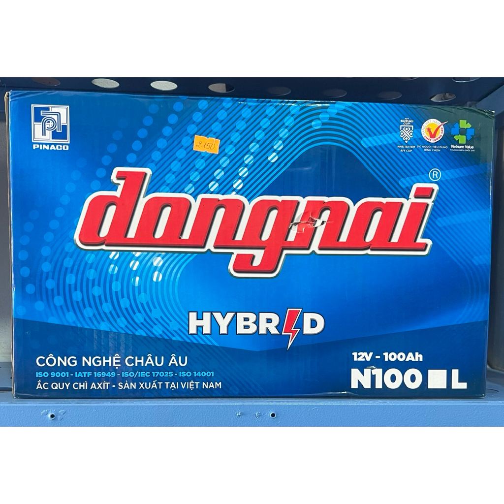 Bình ắc quy nước 12v Đồng Nai N100 | 12V - 100AH (Tặng acid châm bình)
