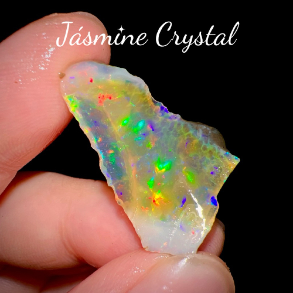[12 carat] Đá OPAL Thô Jásmine Crystal Sưu Tầm Lửa Đậm Cầu Vồng (1 viên như hình)