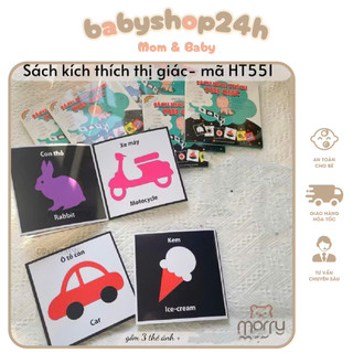 Bộ Tranh Kích Thích Thị Giác Cho Bé 0-2 tuổi, Đồ Chơi Giác Quan Phát Triển Sớm Cho Trẻ Sơ Sinh