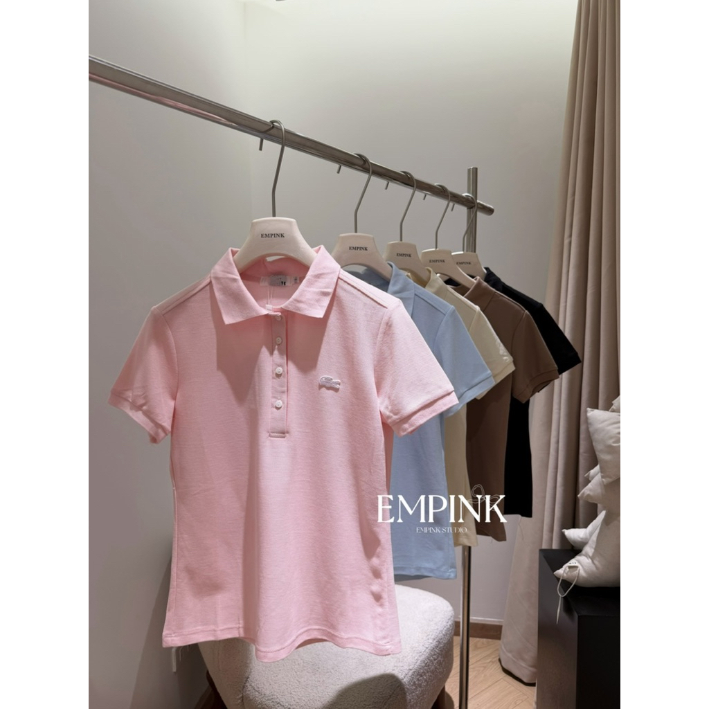 EMPINK Studio / ÁO POLO HỒNG THÊU CÁ SẤU (sẵn đủ màu trừ trắng)