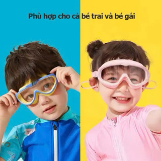 Kính Bơi Trẻ Em Gọng Lớn Kèm Bịt Tai Chống Nước Độ Nét Cao siêu tiện dụng