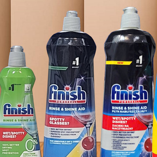 Nước trợ xả cho máy rửa bát Finish Dishwasher Rinse Aid 800ml, 750ml dung dịch nước làm bóng và khô bát chén finish