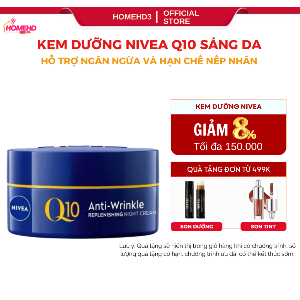 Kem Dưỡng NIVEA Q10 Sáng Da | Chống Lão Hóa Ban Đêm
