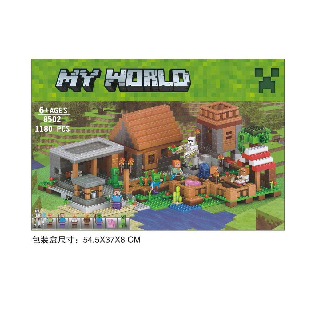 Đồ chơi lắp ghép my world mine craft ngôi làng cho bé