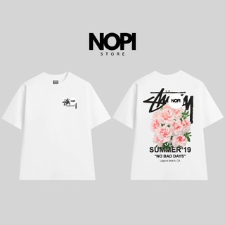 ÁO THUN STU CARNATION FORM RỘNG NAM NỮ UNISEX VẢI COTTON CAO CẤP 280GSM THOÁNG MÁT - NOPI STORE